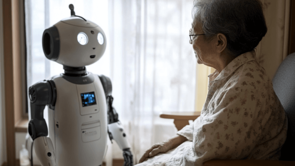 airec, caregiver robot japan (generated by ai)